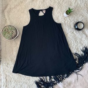 Mossimo Black Sleeveless Mini Dress w/ Cutout Back